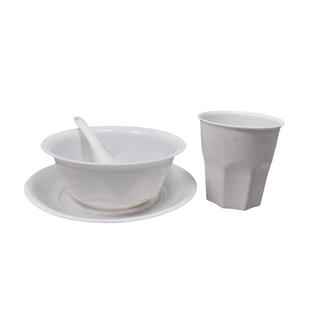 稻壳一次性餐具四件套碗筷套装饭店酒席露营环保可降解加厚食品级