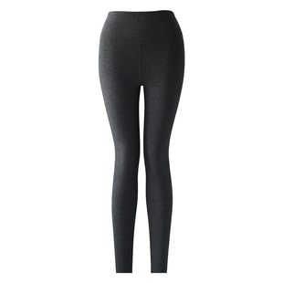 浅灰色棉打底裤女外穿显瘦瑜伽裤秋冬加绒加厚高腰收腹鲨鱼裤大码