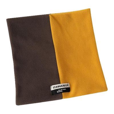 围脖男士百搭冬季2025新款女面罩护颈脖套加绒保暖小围巾男款拼色