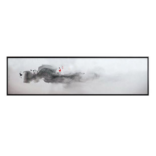 新中式禅意装饰画样板房餐厅客厅沙发背景墙黑白水墨卧室床头挂画