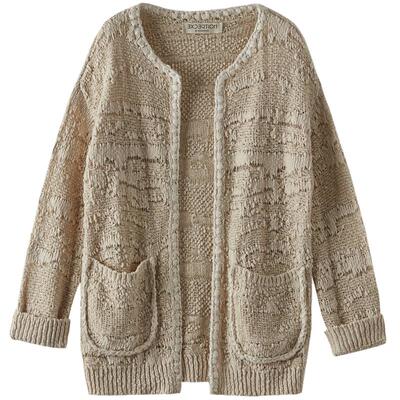 例外提花工艺宽松长袖针织开衫