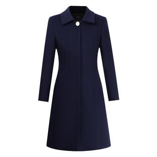 羊毛呢子大衣女职业装秋冬季银行前台接待售楼部珠宝店工作服外套