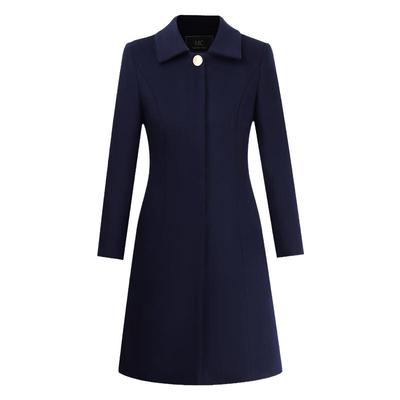 羊毛呢子中长款简约职业装外套