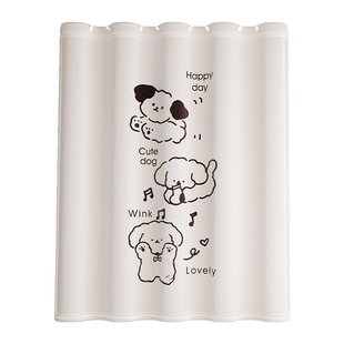 卫生间专用防水小窗帘免打孔防走光浴室浴帘厕所小窗户遮挡帘挂帘