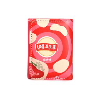 2025新款乐事薯片钱包大容量多卡位卡包便携小巧搞怪可爱钱夹三折