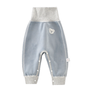 2件 婴儿大屁屁裤加绒秋冬季保暖长裤新生儿尿布裤宝宝高腰护肚裤