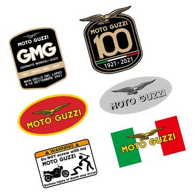 复古标志古兹机车Moto摩托摩托车意大利反光贴花Guzzi贴纸改装