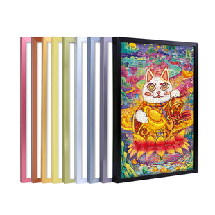 拼图裱框1000片框架铝合金装饰大相框简约墙挂式带边框定制