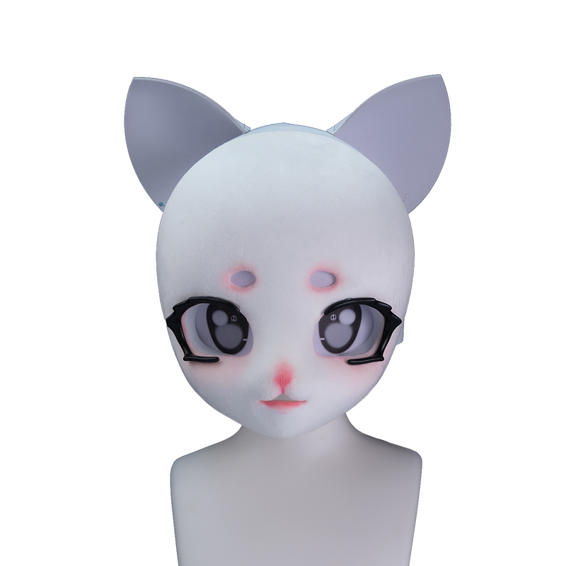 福瑞兽装cos服二次元兽头制作材料后脑勺兽耳手作狐狸狼猫耳羊耳