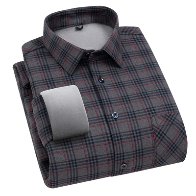 保罗羊绒一体绒保暖衬衫有大码