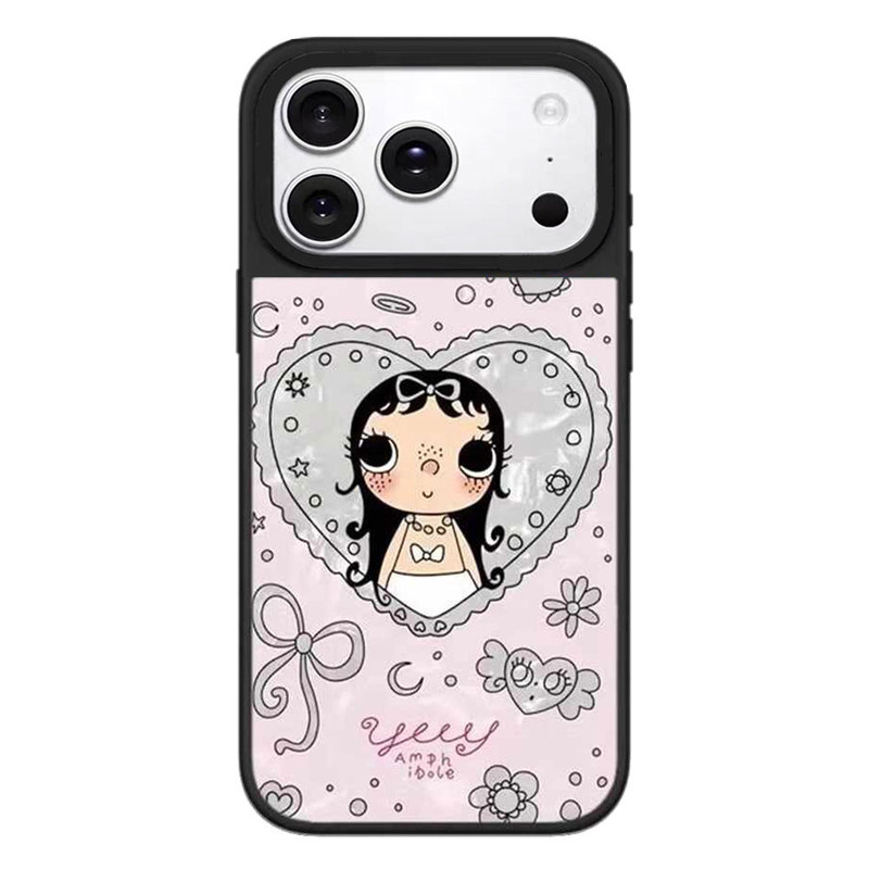 新款Yuy小玉女孩贝母适用于苹果18 17 16Pro Max手机壳iPhone17ProMax磁吸1213 14 15Pro防摔Air卡通保护壳套