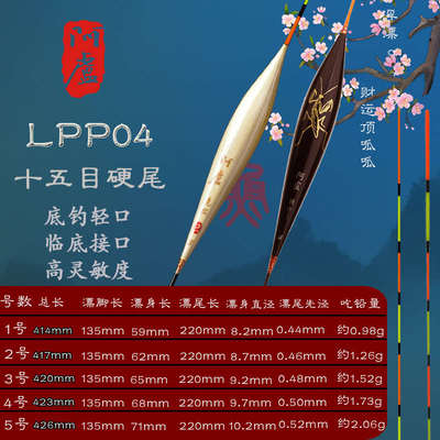 阿卢浮漂LPP04芦苇鲫鱼漂混养浮标临底轻口高灵敏底钓漂弱口猾鱼