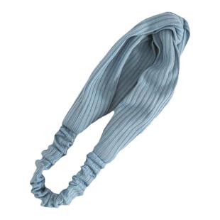 清凉蓝灰色系条纹针织柔软交叉洗脸化妆瑜伽束发带发箍头箍发饰