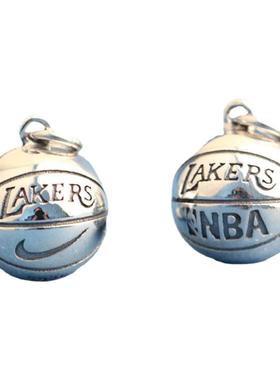 s925纯银nba湖人队diy潮尚吊坠