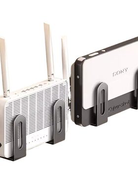 路由器置物架免打孔光猫wifi机顶盒放置架墙上壁挂式排插收纳支架