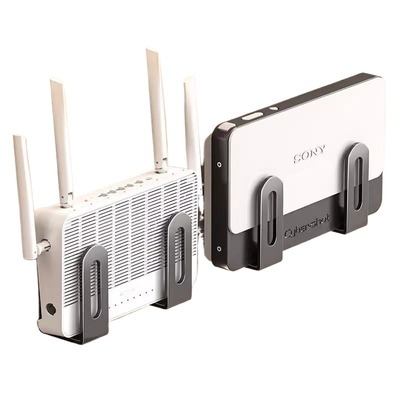 路由器置物架免打孔光猫wifi机顶盒放置架墙上壁挂式排插收纳支架
