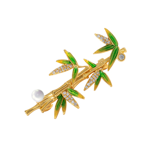翠竹系列 珐琅竹子胸针女高档配饰时尚胸花别针开衫气质西服饰品