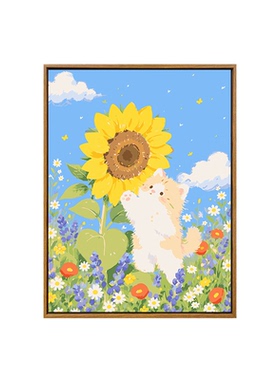 可爱小猫咪diy数字油画装饰画