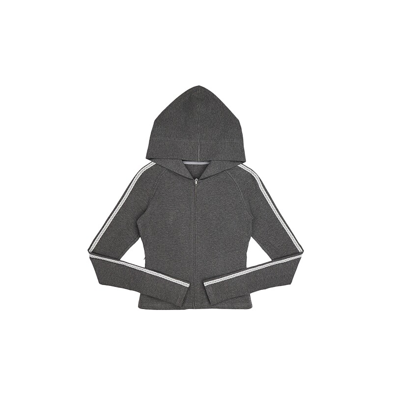 【黄圣依明星同款】Effet de Soleil条纹连帽外套短上衣女新品26