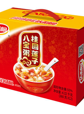 达利圆桂圆莲子银耳八宝粥360g零食红豆整箱莲子粥玉米早餐绿豆