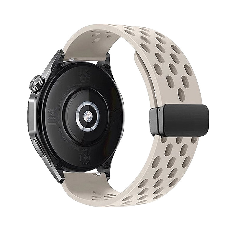 适用华为GT5/4手表gt3表带watch4pro新款watchgt5磁吸扣秋冬透气洞洞硅胶watch5智能2e男女运动GS3荣耀magic2