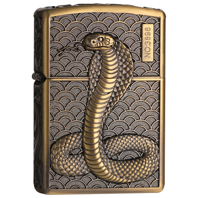 ZORRO佐罗官方旗舰店正品煤油打火机防风青铜盘蛇复古送男友礼物