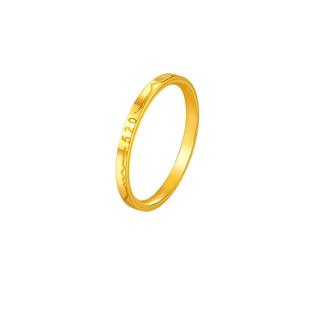 周大生黄金戒指足金男女婚戒一生一世戒指送男友对象生日节日礼物