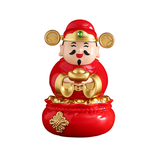 福袋光能摇摆聚宝盆喜神吉祥财神解压摆件办公家用桌面招财装饰品