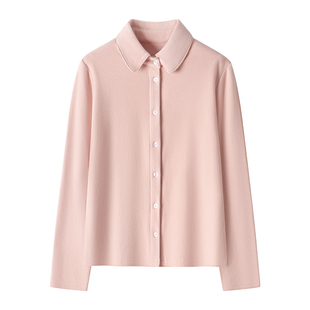 德绒衬衫女秋冬加绒打底衫叠穿内搭校园风磨毛衬衣娃娃领长袖上衣