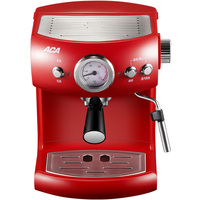 ACA北美电器意式咖啡机家用小型半自动浓缩商用蒸汽打奶泡一体机