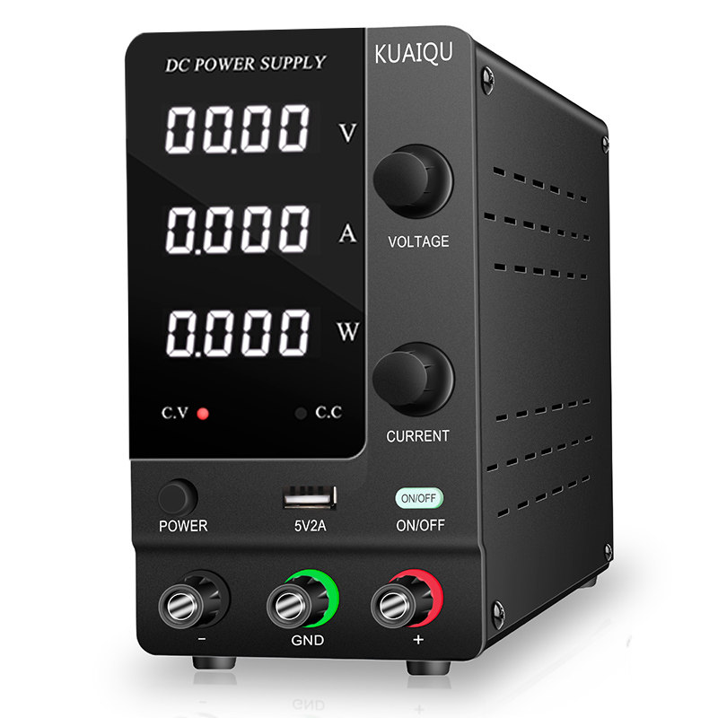 KUAIQU数显可调直流稳压电源30V10A手机笔记本维修稳压源电镀电解