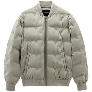 太平鸟男装 轻薄羽绒服男短款冬季保暖防寒棒球领面包服外套男