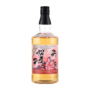 松井 樱花木桶单一麦芽日本威士忌洋酒700ml 原装进口正品日威
