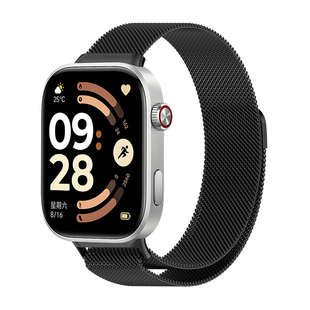 适用于红米watch6表带redmiwatch5/4手表米兰尼斯磁吸腕带智能运动小米手环9Pro/8pro金属表链透气替换带配件