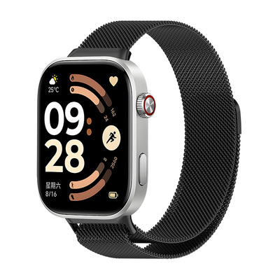 适用于红米watch6表带redmiwatch5/4手表米兰尼斯磁吸腕带智能运动小米手环9Pro/8pro金属表链透气替换带配件