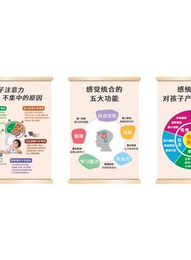 感统训练全脑开发卷轴挂画