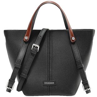 百丽包包女新款通勤多背法大容量单肩斜挎手提水桶包8531CCX5