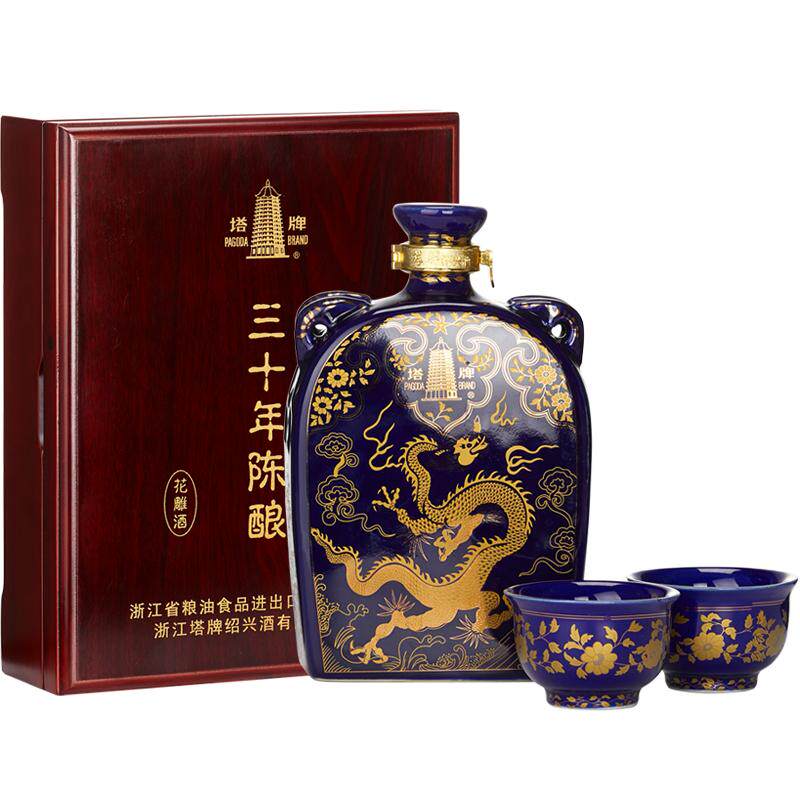 塔牌三十年陈元代扁壶糯米花雕酒