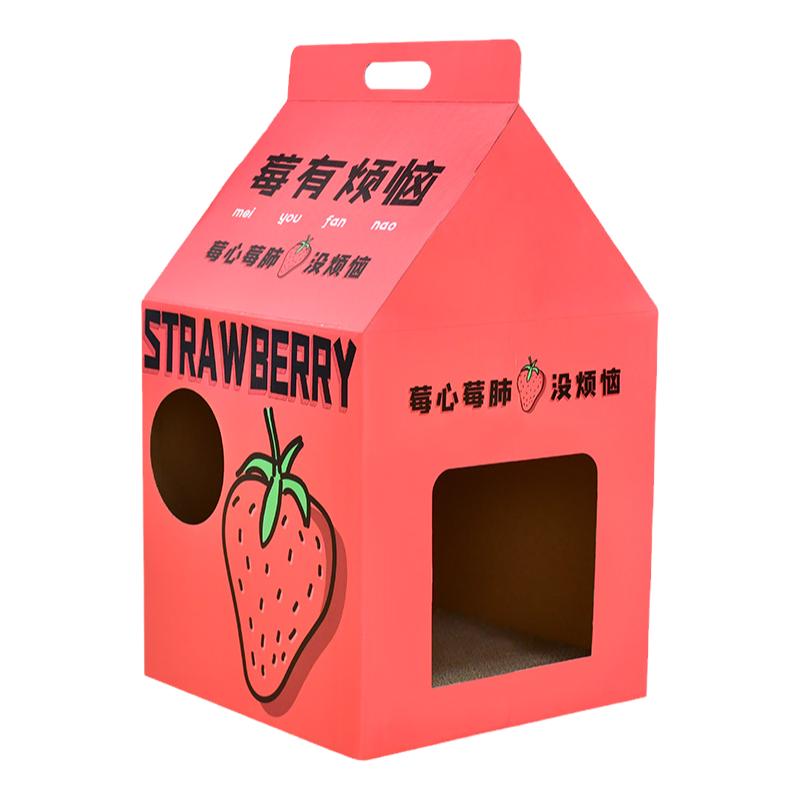 猫窝猫抓板一体秋冬纸箱瓦楞纸猫盒猫抓板耐磨耐抓解闷自嗨猫玩具