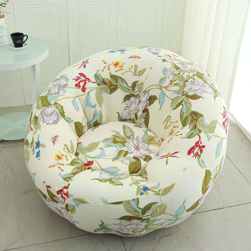 弹力南瓜沙发套罩圆形沙发套罩垫巾躺懒人椅套山姆月亮坐墩套盖布