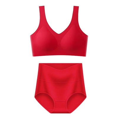 2026属马年红色内衣套装本命年大码高腰纯棉内裤妈妈胖mm新年礼物