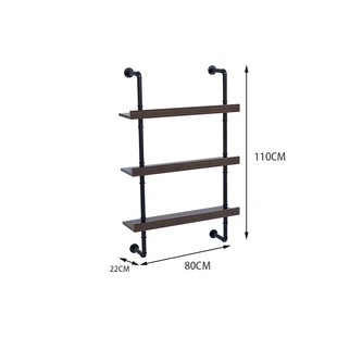 墙面发光置物架复古装 工业风壁挂式 饰挂墙书架餐厅酒吧墙上酒架
