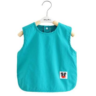 宝宝吃饭罩衣夏薄款无袖儿童防水围裙婴儿围兜男童女宝幼儿园