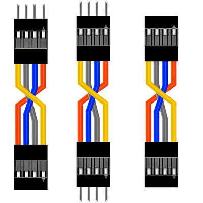 2.54杜邦双排公母硅胶端子线22AWG耐高温纯铜软连接线2×2/3/4/6p