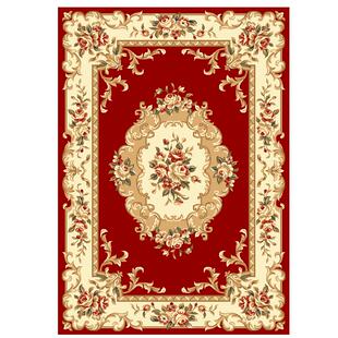 万腾 欧式地毯客厅茶几毯家用免洗轻奢高级加厚卧室床边红色地毯