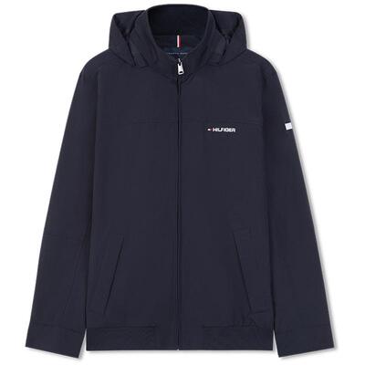 Tommy男装可收纳帽立领通勤夹克