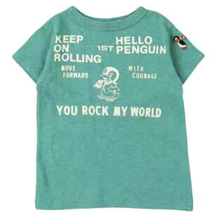 男童女童短袖T恤中大童2025年夏季新款日系定制纯棉绣花企鹅半袖t