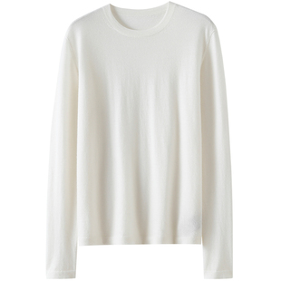 痴迷这质感~高定精纺100%纯山羊绒衫女圆领羊绒毛衣针织打底衫