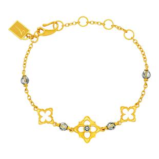 justgold镇金店欧庭魅影黄金足金手链1226921Y