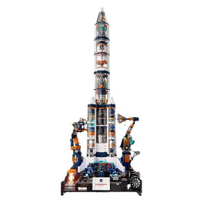 积木JAKI破晓荣耀火箭模型